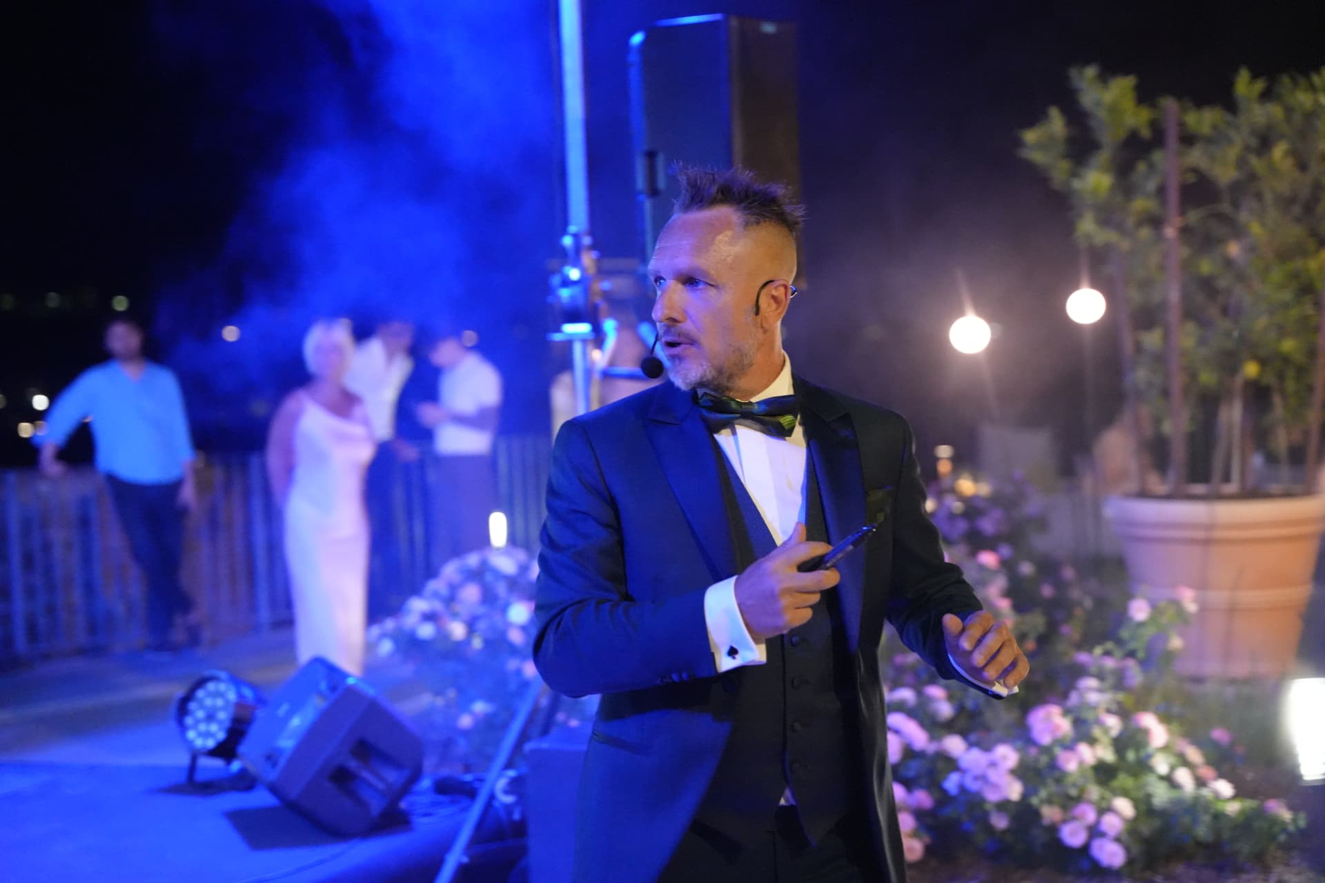 Silvano Frigerio in smoking durante un evento serale